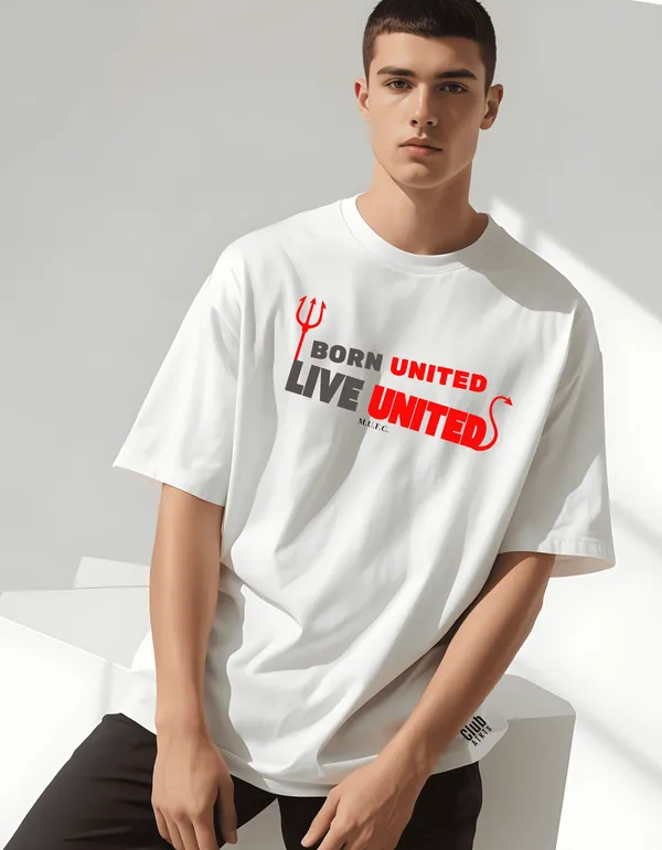 White_Proleague_Series_Cotton_Oversize_Fit_T-Shirt_For_Men
