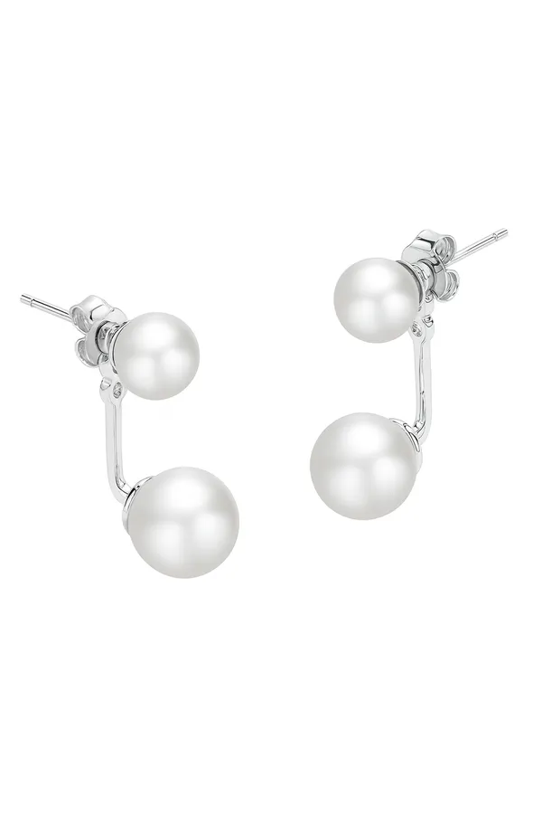 925_Silver_Twin_Pearl_Arc_Earrings_For_Women