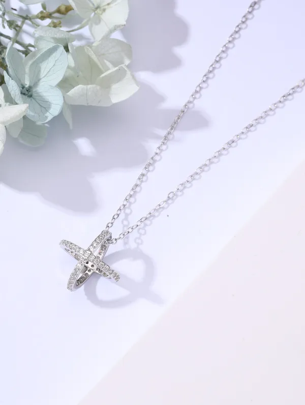 925_Silver_Swarovski_Shine_Pendant_Chain_For_Women
