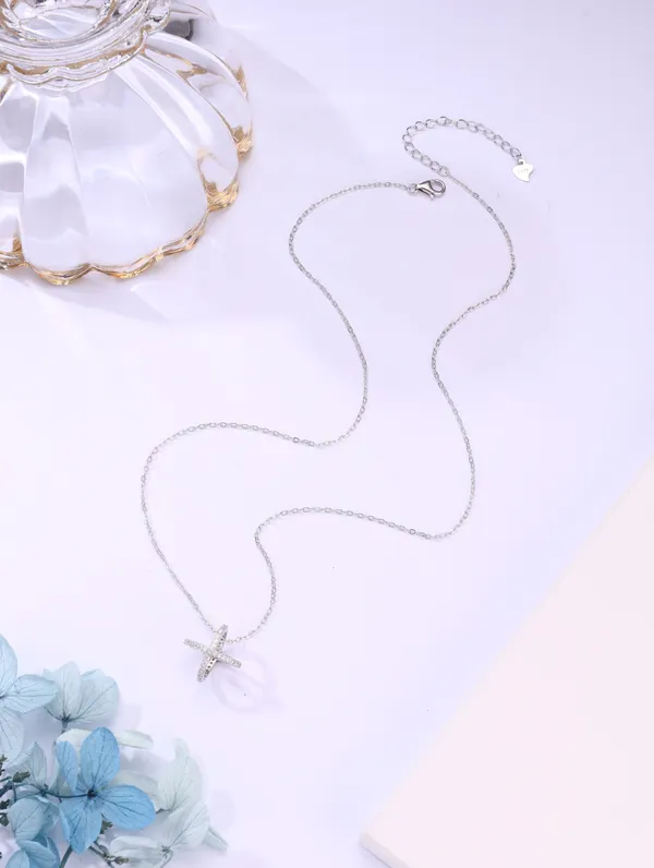 925_Silver_Swarovski_Shine_Pendant_Chain_For_Women