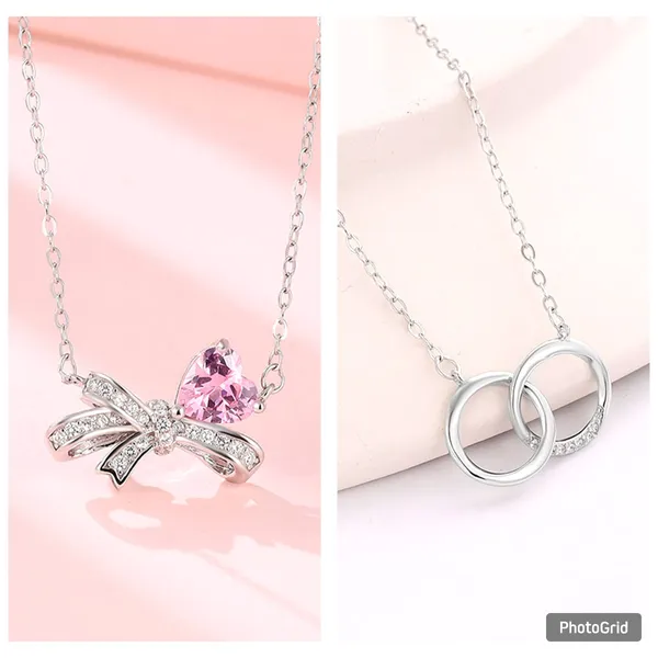 925_Silver_Pink_Whisper_Bow_And_Elegant_Aura_Chain_For_Women(Pack_OF_2)