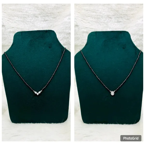 925_Silver_Triple_Pear_Solitaire_And_Elegant_Oval_Mangalsutra_For_Women(Pack_Of_2)