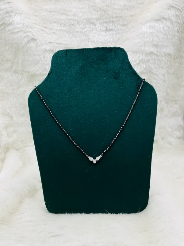 925_Silver_Triple_Pear_Solitaire_Mangalsutra_For_Women