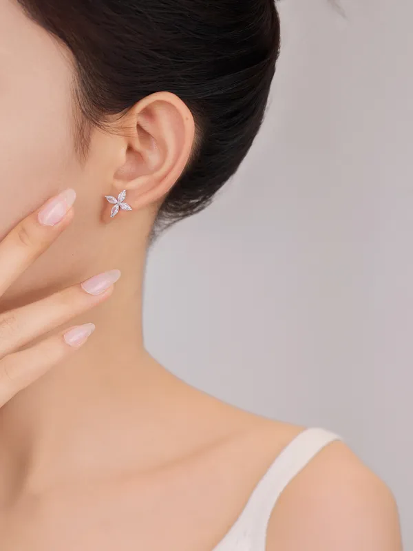 925_Silver_Sterling_Snow_Earrings_For_Women