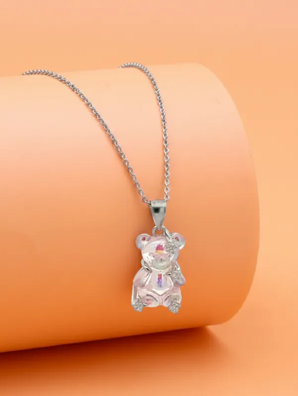 925_Silver_Opal_Dream_Teddy_Pendant_For_Women
