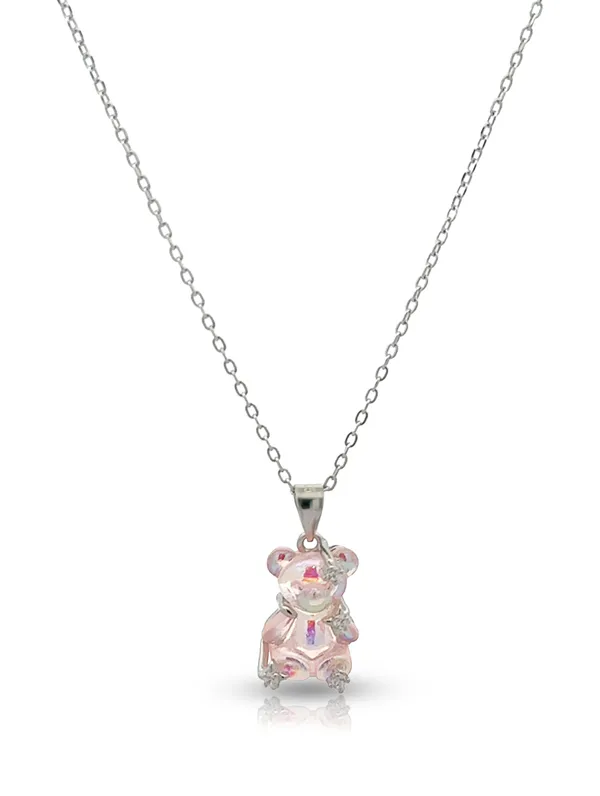925_Silver_Opal_Dream_Teddy_Pendant_For_Women