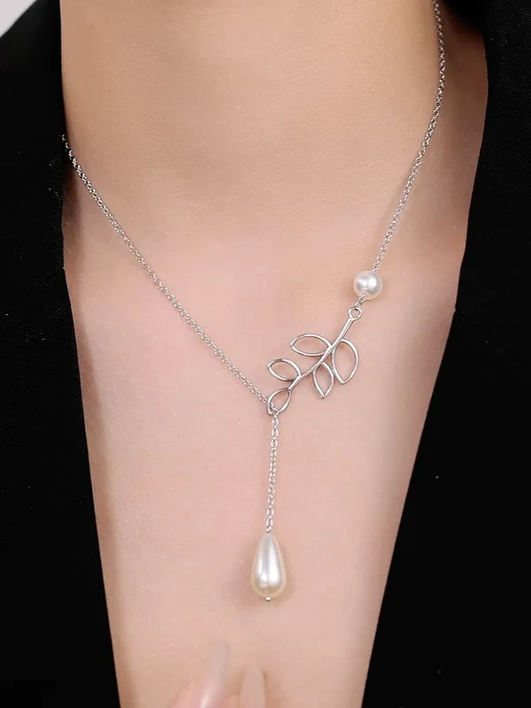 925_Silver_Pearl_Whisper_Pendant_Chain_For_Women