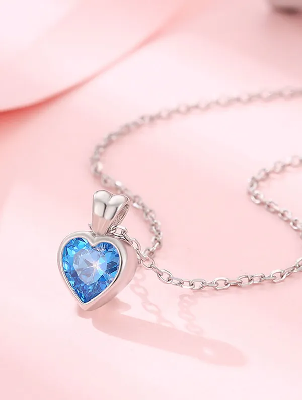 925_Silver_Sterling_Lovestone_Necklace_For_Women
