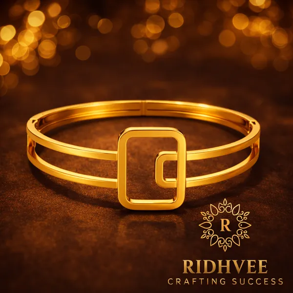 Ridhvee_Anti-Tarnish_Gold_Plated_Geometric_Designer_Kada_Bangle_For_Women_&_Girls_|_Elegant_Modern_Open_Frame_Bracelet_|_Skin_Friendly_Lightweight_Fashion_Jewellery_|_Rv-At-Kab-018