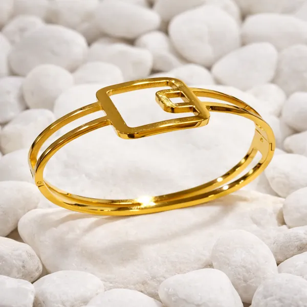 Ridhvee_Anti-Tarnish_Gold_Plated_Geometric_Designer_Kada_Bangle_For_Women_&_Girls_|_Elegant_Modern_Open_Frame_Bracelet_|_Skin_Friendly_Lightweight_Fashion_Jewellery_|_Rv-At-Kab-018