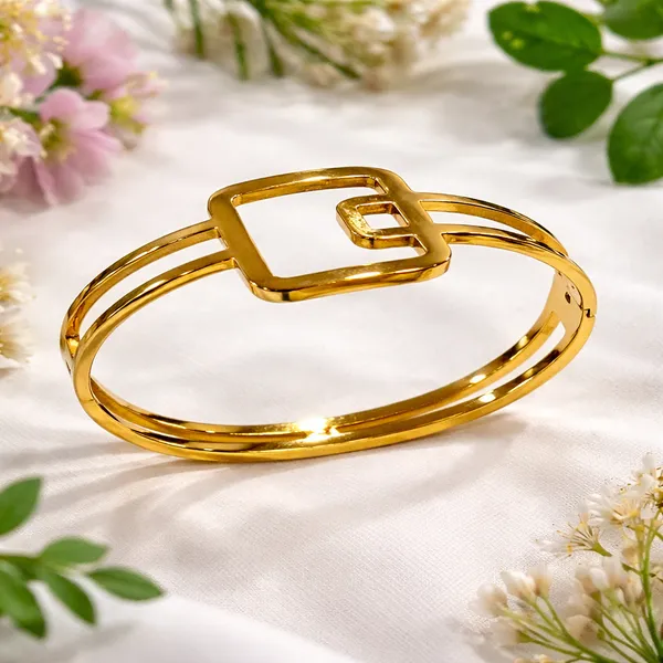 Ridhvee_Anti-Tarnish_Gold_Plated_Geometric_Designer_Kada_Bangle_For_Women_&_Girls_|_Elegant_Modern_Open_Frame_Bracelet_|_Skin_Friendly_Lightweight_Fashion_Jewellery_|_Rv-At-Kab-018