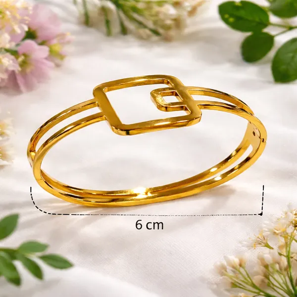 Ridhvee_Anti-Tarnish_Gold_Plated_Geometric_Designer_Kada_Bangle_For_Women_&_Girls_|_Elegant_Modern_Open_Frame_Bracelet_|_Skin_Friendly_Lightweight_Fashion_Jewellery_|_Rv-At-Kab-018