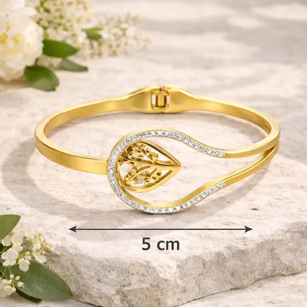 Ridhvee_Anti-Tarnish_Gold_Plated_Leaf_Design_Crystal_Kada_Bangle_For_Women_&_Girls_|_Elegant_Nature_Inspired_Bracelet_|_Skin_Friendly_Lightweight_Fashion_Jewellery_|_Rv-At-Kab-023