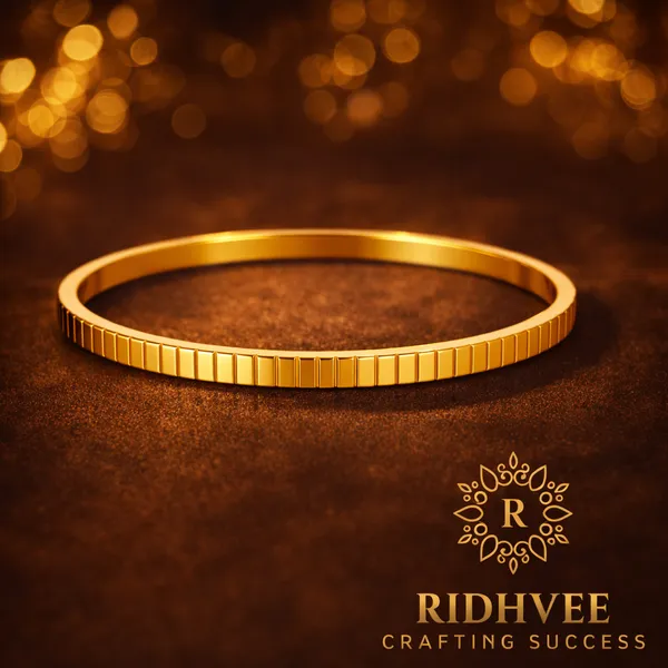Ridhvee_Anti-Tarnish_Gold_Plated_Minimalist_Kada_Bangle_For_Women_&_Girls_|_Elegant_Textured_Bracelet_|_Skin_Friendly_Lightweight_Fashion_Jewellery_|_Rv-At-Kab-020
