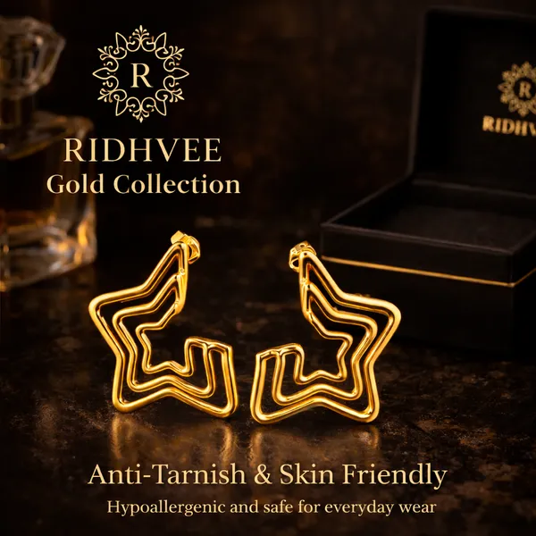 Ridhvee_Gold_Plated_Anti-Tarnish_Hoop_Earrings_For_Women_&_Girls_|_Skin_Friendly_Lightweight_Hoop_Earrings_|_Butterfly_Clasp_|_Minimalist_Everyday_Jewellery_|_Rv-At-Erg-002