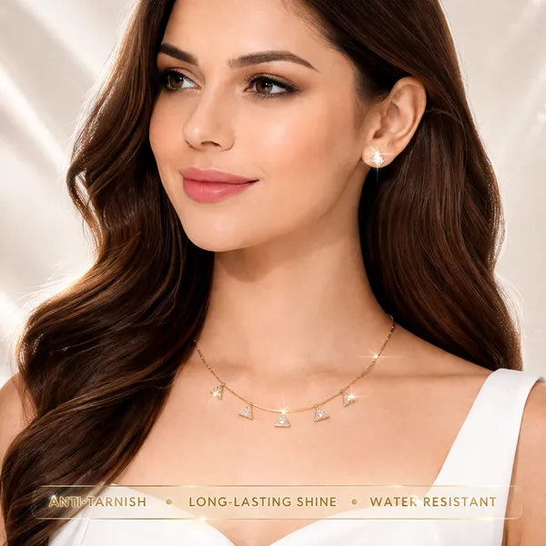 Ridhvee_Gold_Plated_Anti-Tarnish_Necklace_Set_For_Women_|_Adjustable_Lobster_Clasp_Neck_Chain_|_Skin_Friendly_Elegant_Jewellery_Set_|_Stylish_Necklace_For_Girls_&_Women