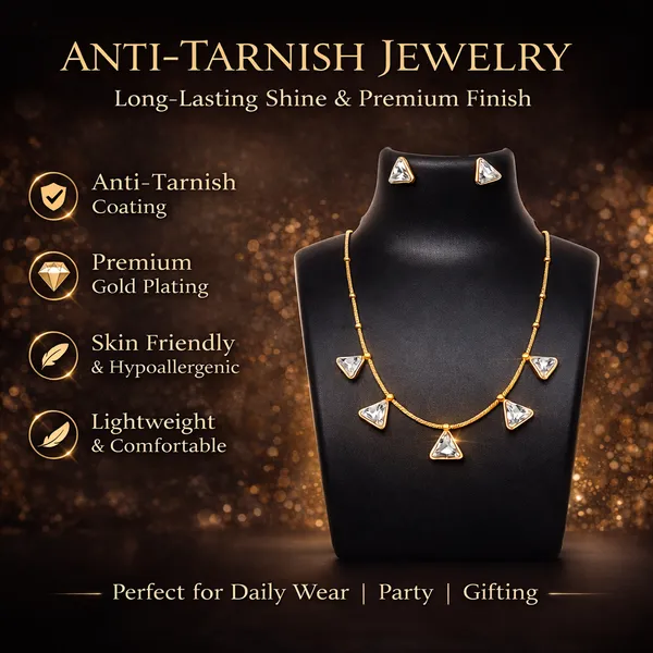 Ridhvee_Gold_Plated_Anti-Tarnish_Necklace_Set_For_Women_|_Adjustable_Lobster_Clasp_Neck_Chain_|_Skin_Friendly_Elegant_Jewellery_Set_|_Stylish_Necklace_For_Girls_&_Women