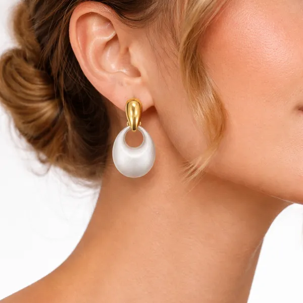 Ridhvee_Dual_Tone_Drop_Earrings_For_Women_|_Gold_Plated_Stud_With_Matte_Pearl_Finish_Dangle_|_Elegant_Lightweight_Statement_Earrings_For_Party,_Office_&_Daily_Wear