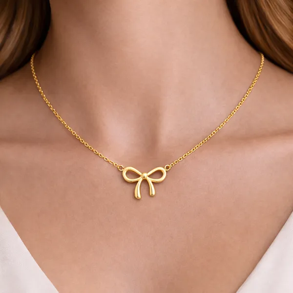 Ridhvee_Anti-Tarnish_Gold_Plated_Bow_Knot_Pendant_Necklace_For_Women_&_Girls_|_Elegant_Ribbon_Bow_Chain_Necklace_|_Skin_Friendly_Lightweight_Fashion_Jewellery_|_Rv-At-Cpd-008