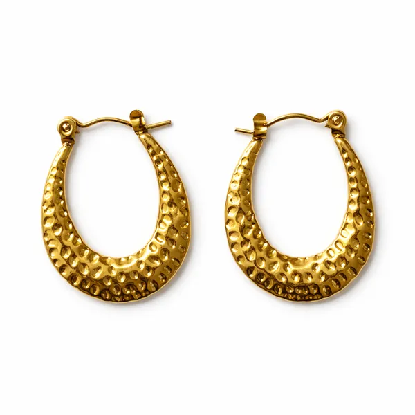 Ridhvee_18K_Gold_Plated_Hammered_Hoop_Earrings_For_Women,_Waterproof_Textured_Hoops,_2.5Cm,_Hypoallergenic_Stainless_Steel_Anti_Tarnish_|_Rv-At-Erg-001