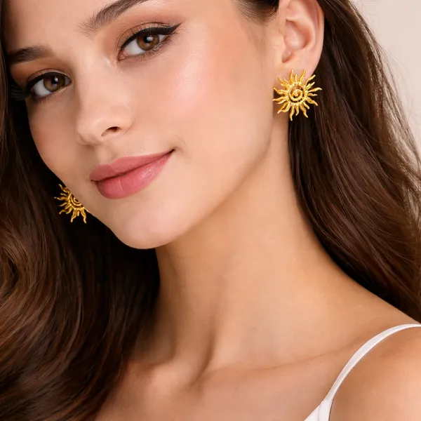 Ridhvee_Anti-Tarnish_Sun_Shaped_Gold_Plated_Stud_Earrings_For_Women_&_Girls_|_Skin_Friendly_|_Butterfly_Clasp_|_Minimalist_Statement_Earrings_|_Fashion_Jewellery_Gift_|_Rv-At-Erg-005