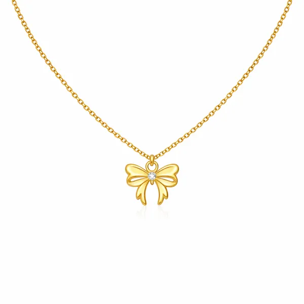 Ridhvee_Anti-Tarnish_Gold_Plated_Bow_Pendant_Necklace_For_Women_&_Girls_|_Elegant_Ribbon_Bow_Charm_Chain_|_Skin_Friendly_Lightweight_Fashion_Jewellery_|_Rv-At-Cpd-014