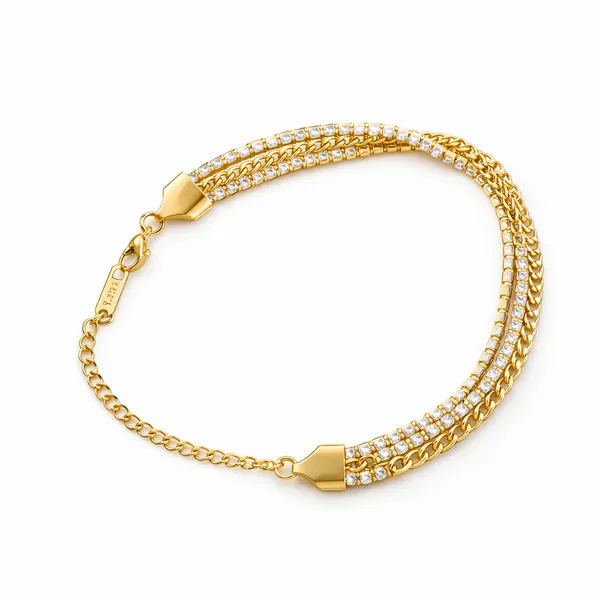 Ridhvee_Anti-Tarnish_Gold_Plated_Crystal_Chain_Bracelet_For_Women_&_Girls_|_Triple_Layer_Sparkling_Stone_Bracelet_|_Adjustable_|_Skin_Friendly_Lightweight_Fashion_Jewellery_|_Rv-At-Brc-012