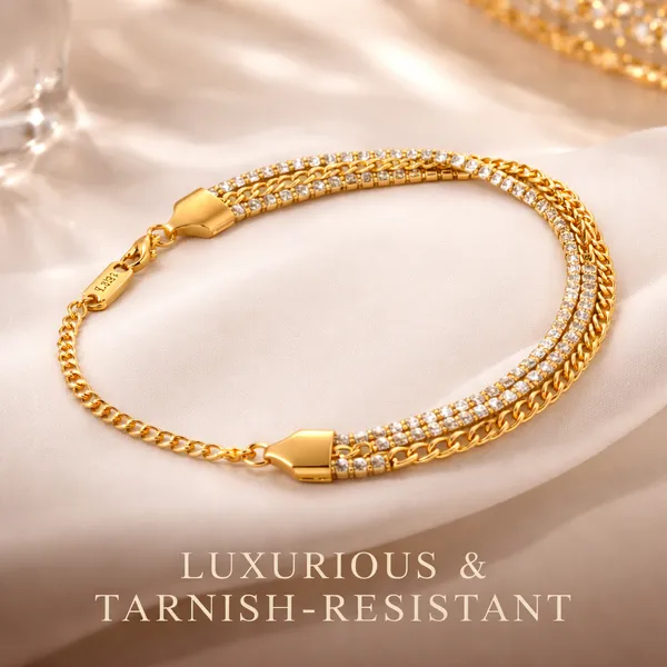 Ridhvee_Anti-Tarnish_Gold_Plated_Crystal_Chain_Bracelet_For_Women_&_Girls_|_Triple_Layer_Sparkling_Stone_Bracelet_|_Adjustable_|_Skin_Friendly_Lightweight_Fashion_Jewellery_|_Rv-At-Brc-012