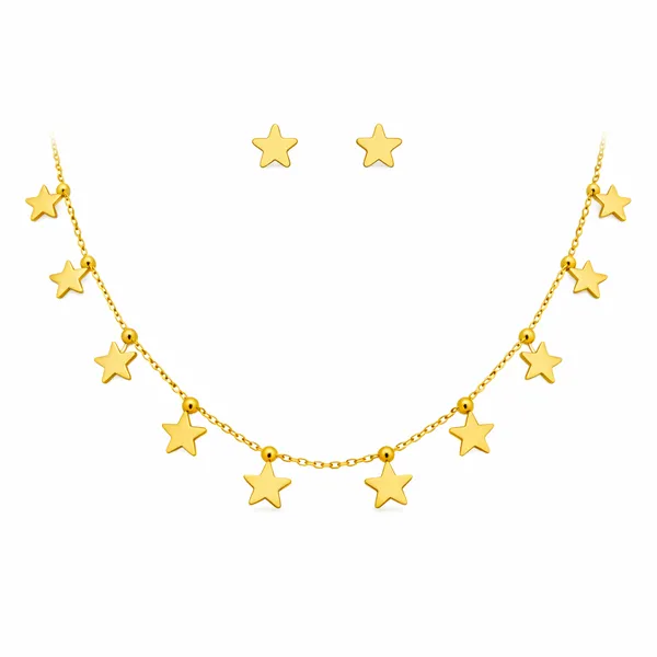 Ridhvee_Gold_Plated_Anti-Tarnish_Necklace_Set_For_Women_|_Adjustable_Lobster_Clasp_Neck_Chain_|_Skin_Friendly_Elegant_Jewellery_Set_|_Stylish_Necklace_For_Girls_&_Women