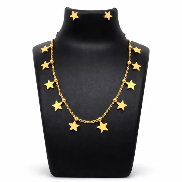 Ridhvee_Gold_Plated_Anti-Tarnish_Necklace_Set_For_Women_|_Adjustable_Lobster_Clasp_Neck_Chain_|_Skin_Friendly_Elegant_Jewellery_Set_|_Stylish_Necklace_For_Girls_&_Women