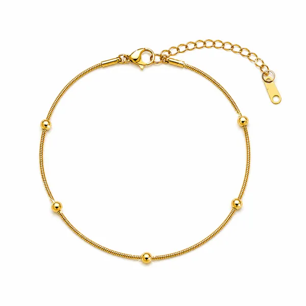 RIDHVEE_Gold_Plated_Anti_Tarnish_Anklet_for_Women_&_Girls_|_Minimal_Beaded_Chain_Design_|_Premium_Skin_Friendly_Adjustable_Payal_|_Daily_Wear_Elegant_Foot_Jewellery_RV-AT-ANK-004