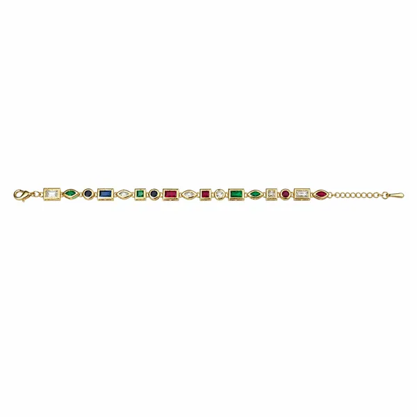 RIDHVEE_Gold_Plated_Multicolor_Crystal_Bracelet_for_Women_|_Anti-Tarnish_Geometric_Stone_Link_Bracelet_|_Adjustable_Designer_Party_Wear_Jewellery_for_Girls_&_Women_(RV-AT-BRC-021)