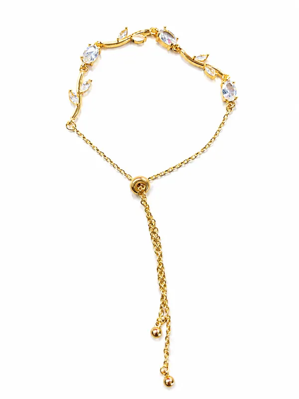 RIDHVEE_Premium_316L_Stainless_Steel_18K_Gold_Plated_Adjustable_Bracelet_for_Women_|_Anti-Tarnish_Skin_Friendly_CZ_Stone_Chain_Bracelet_|_Waterproof_Dainty_Luxury_Hand_Bracelet_Gift_RV-AT-BRC-023