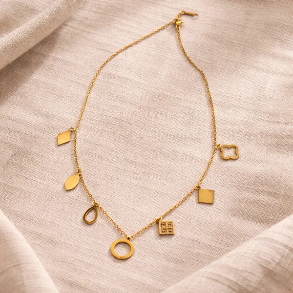RIDHVEE_Charm_Pendant_Necklace_for_Women_|_Anti-Tarnish_Gold_Plated_Chain_with_Multi_Charm_Design_|_Minimalist_Layering_Necklace_for_Daily_Wear_&_Party_Wear_Jewellery_(RV-AT-CPD-028)