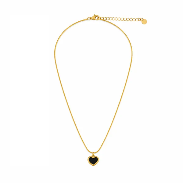 RIDHVEE_Black_Heart_Pendant_Necklace_for_Women_|_Anti-Tarnish_Gold_Plated_Chain_|_Minimalist_Heart_Charm_Daily_Wear_Jewellery_|_Elegant_Party_Wear_&_Gift_Necklace_(RV-AT-CPD-030)