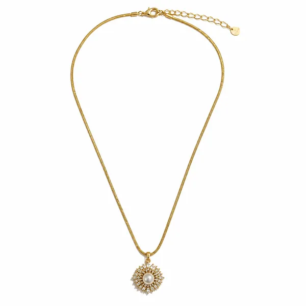 RIDHVEE_Pearl_Floral_Pendant_Necklace_for_Women_|_Anti-Tarnish_Gold_Plated_Chain_with_American_Diamond_Flower_Design_|_Elegant_Daily_Wear_&_Party_Wear_Jewellery_(RV-AT-CPD-031)