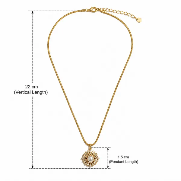 RIDHVEE_Pearl_Floral_Pendant_Necklace_for_Women_|_Anti-Tarnish_Gold_Plated_Chain_with_American_Diamond_Flower_Design_|_Elegant_Daily_Wear_&_Party_Wear_Jewellery_(RV-AT-CPD-031)