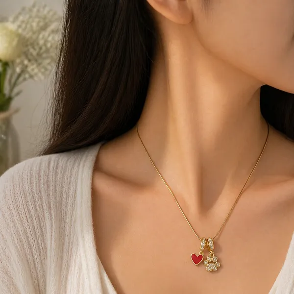 RIDHVEE_Dual_Charm_Heart_&_Paw_Pendant_Necklace_for_Women_|_Anti-Tarnish_Gold_Plated_Chain_with_CZ_Studded_Charms_|_Cute_Stylish_Daily_Wear_Jewellery_(RV-AT-CPD-034)