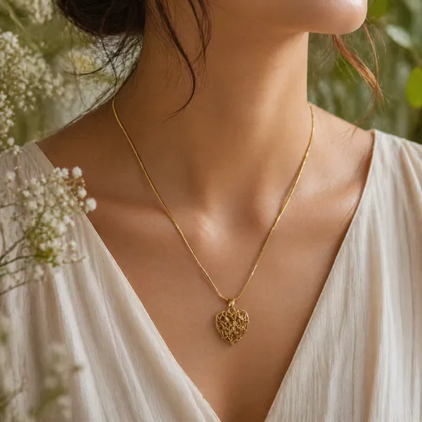 RIDHVEE_Crystal_Heart_Pendant_Necklace_for_Women_|_Anti-Tarnish_Gold_Plated_Chain_with_Sparkling_Crystal_Heart_Charm_|_Elegant_Daily_Wear_Jewellery_Gift_for_Girls_(RV-AT-CPD-035)