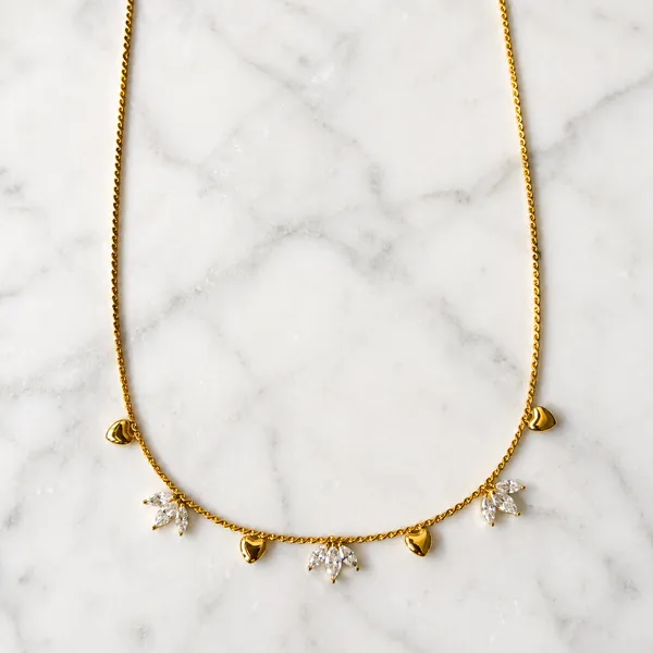RIDHVEE_Premium_316L_Stainless_Steel_18K_Gold_Plated_Chain_Pendant_Necklace_for_Women_|_Anti-Tarnish_Dainty_Charm_Necklace_with_CZ_Stones_|_Minimalist_Daily_Wear_Luxury_Jewellery_Gift_RV-AT-CPD-036