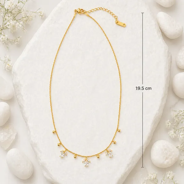 RIDHVEE_Premium_316L_Stainless_Steel_18K_Gold_Plated_Dainty_Chain_Pendant_Necklace_for_Women_|_Anti-Tarnish_Minimalist_CZ_Charm_Necklace_|_Waterproof_Daily_Wear_Luxury_Jewellery_Gift_RV-AT-CPD-037