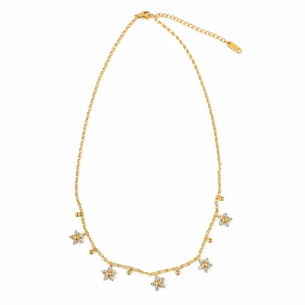 RIDHVEE_Premium_316L_Stainless_Steel_18K_Gold_Plated_Dainty_Chain_Pendant_Necklace_for_Women_|_Anti-Tarnish_Skin_Friendly_CZ_Floral_Charm_Necklace_|_Waterproof_Daily_Wear_Luxury_Jewellery_Gift_RV-AT-CPD-038