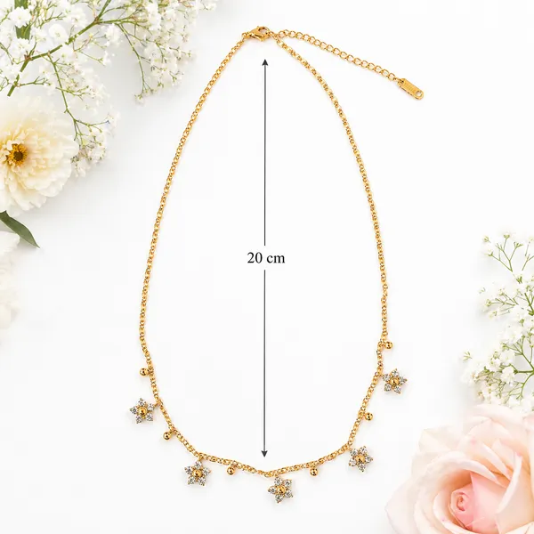 RIDHVEE_Premium_316L_Stainless_Steel_18K_Gold_Plated_Dainty_Chain_Pendant_Necklace_for_Women_|_Anti-Tarnish_Skin_Friendly_CZ_Floral_Charm_Necklace_|_Waterproof_Daily_Wear_Luxury_Jewellery_Gift_RV-AT-CPD-038