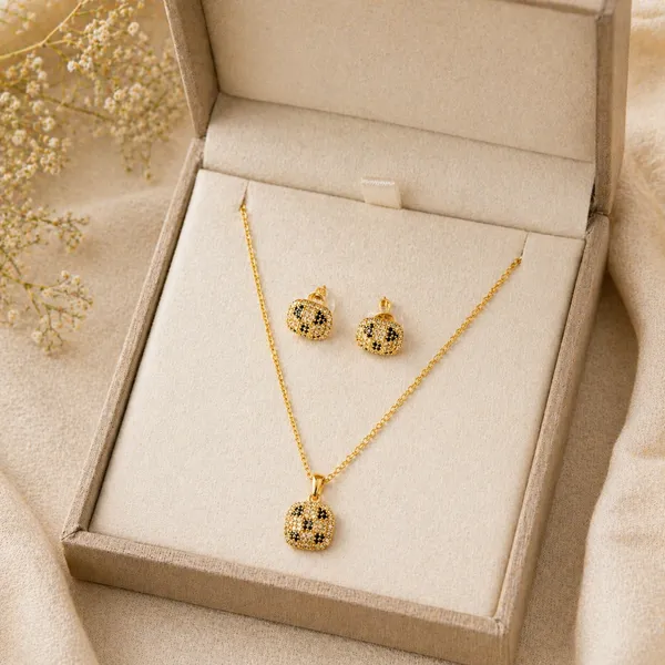RIDHVEE_Premium_316L_Stainless_Steel_18K_Gold_Plated_Pendant_Necklace_Set_for_Women_|_Anti-Tarnish_Skin_Friendly_CZ_Stud_Earrings_&_Pendant_Chain_|_Waterproof_Daily_Wear_Luxury_Jewellery_Gift_Set_RV-AT-CPD-041