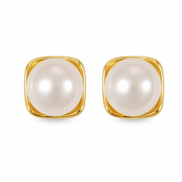 RIDHVEE_Gold_Plated_Pearl_Stud_Earrings_for_Women_|_Anti-Tarnish_Square_Frame_Classic_Pearl_Earrings_|_Elegant_Minimal_Designer_Jewellery_for_Girls_&_Women_(RV-AT-ERG-022)
