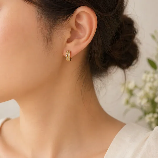 RIDHVEE_Gold_Plated_Crystal_Hoop_Earrings_for_Women_|_Anti-Tarnish_Double_Row_CZ_Huggie_Earrings_|_Stylish_Small_Hoops_for_Girls_&_Women_(1.5_cm)_(RV-AT-ERG-023)