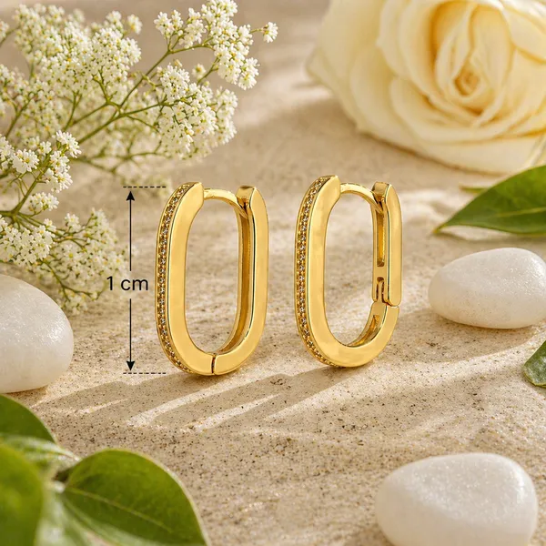 RIDHVEE_Gold_Plated_Oval_Hoop_Earrings_for_Women_|_Anti-Tarnish_Sleek_Huggie_Hoops_with_Micro_CZ_Detailing_|_Stylish_Minimal_Daily_Wear_Earrings_for_Girls_(RV-AT-ERG-024)