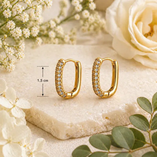 RIDHVEE_Gold_Plated_CZ_Oval_Hoop_Earrings_for_Women_|_Anti-Tarnish_Crystal_Studded_Huggie_Hoops_|_Elegant_Daily_Wear_Party_Earrings_for_Girls_|_RV-AT-ERG-026