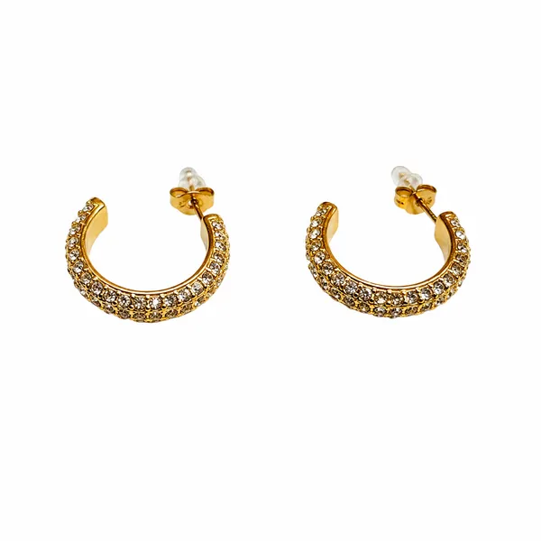 RIDHVEE_Gold_Plated_CZ_Half_Hoop_Earrings_for_Women_|_Anti-Tarnish_Crystal_Studded_Open_Hoops_|_Elegant_Minimal_Daily_Wear_Earrings_for_Girls_|_RV-AT-ERG-028