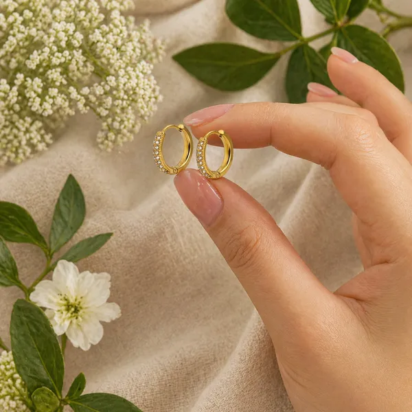 RIDHVEE_Gold_Plated_CZ_Huggie_Hoop_Earrings_for_Women_|_Anti-Tarnish_Crystal_Studded_Small_Hoops_|_Elegant_Daily_Wear_Party_Earrings_for_Girls_|_RV-AT-ERG-029